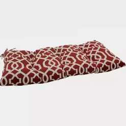 Kirklands Home Outdoor Cushions & Pillows|Red New Geometric Outdoor Bench Cushion
