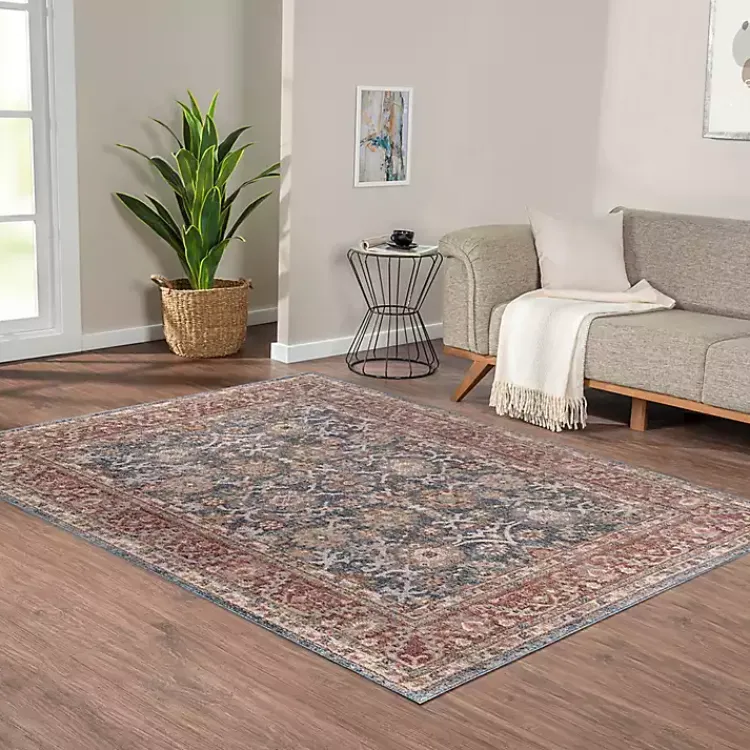 Kirklands Home Area Rugs|Red Persian Bordered Traditional Area Rug, 8x10