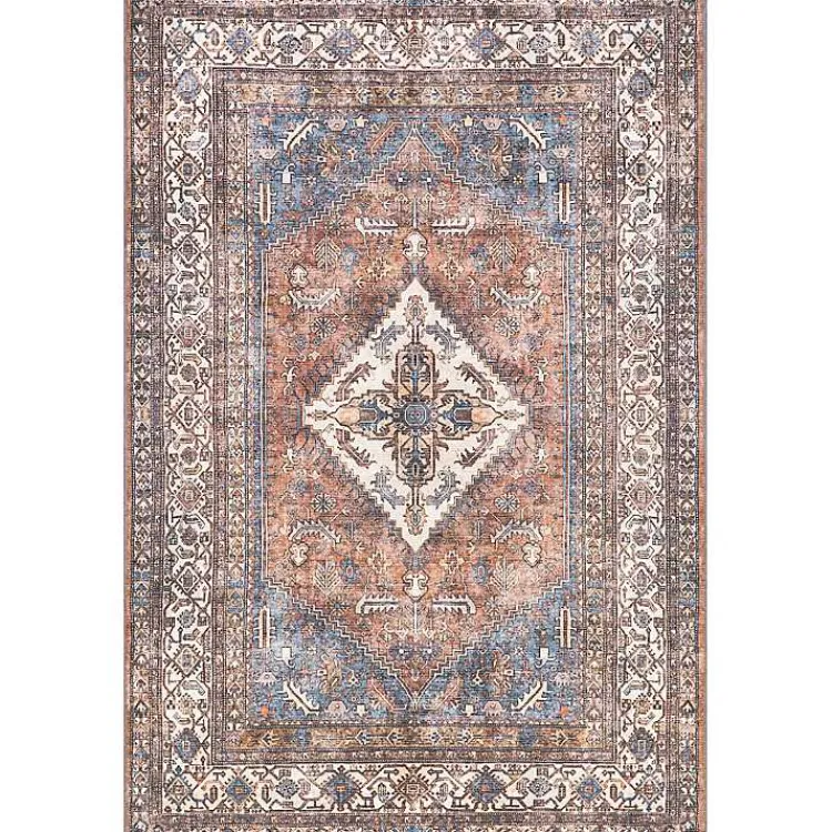 Kirklands Home Area Rugs|Persian Medallion Washable Area Rug, 3x5 Red