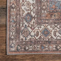 Kirklands Home Area Rugs|Persian Medallion Washable Area Rug, 3x5 Red