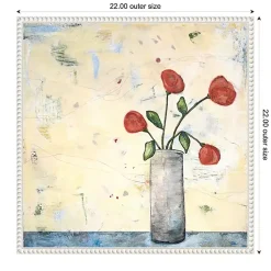 Kirklands Home Canvas Art|Red Picked Flowers Framed Canvas Art Print