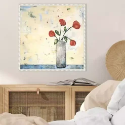 Kirklands Home Canvas Art|Red Picked Flowers Framed Canvas Art Print