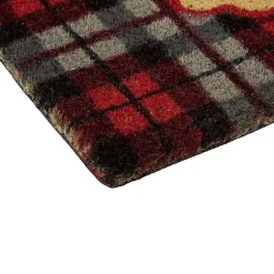 Discount Red Plaid Merry Christmas Doormat Outdoor Christmas Decorations
