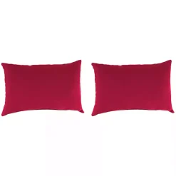 Kirklands Home Outdoor Cushions & Pillows|Pompei Outdoor Lumbar Pillows, Set of 2 Red