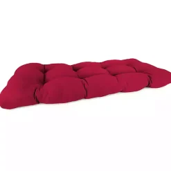 Kirklands Home Outdoor Cushions & Pillows|Pompei Wicker Settee Outdoor Cushion Red