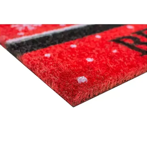 Online Santa Belt Believe Coir and Vinyl Doormat Outdoor Christmas Decorations