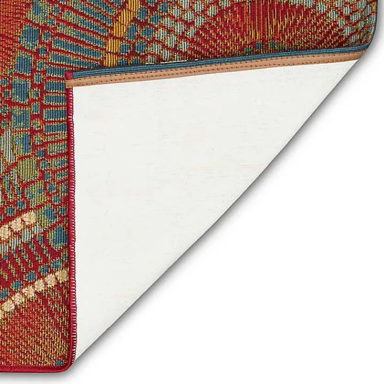 Kirklands Home Outdoor Rugs|Spheres Indoor/Outdoor Runner, 1x4 Red