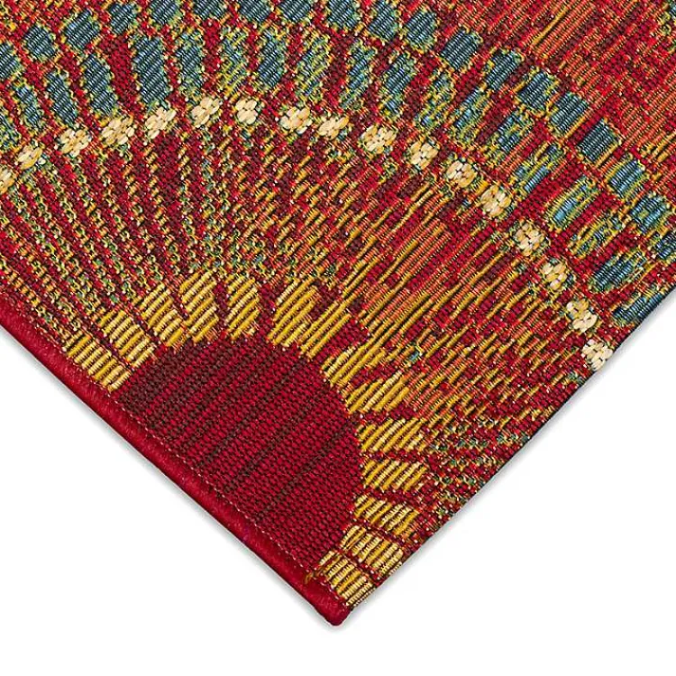 Kirklands Home Outdoor Rugs|Spheres Indoor/Outdoor Runner, 1x4 Red