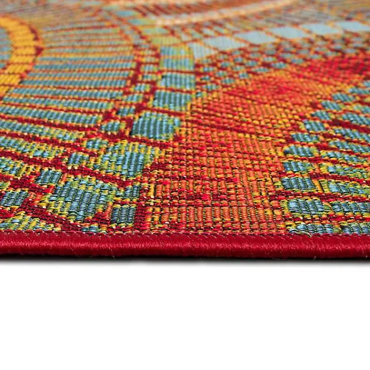 Kirklands Home Outdoor Rugs|Spheres Indoor/Outdoor Runner, 1x4 Red