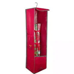 Clearance Red Storage Bag Christmas Hanging Organizer Seasonal Storage