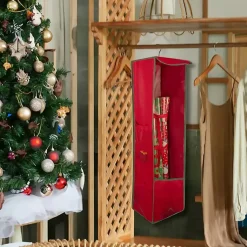 Clearance Red Storage Bag Christmas Hanging Organizer Seasonal Storage