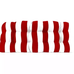 Kirklands Home Outdoor Cushions & Pillows|Red Stripe French 3-pc. Outdoor Wicker Cushion Set