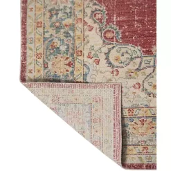 Kirklands Home Area Rugs|Vintage Medallion Area Rug, 7x10 Red