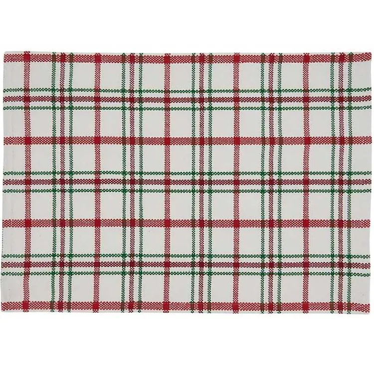 Best Red Wide Plaid Christmas Placemats, Set of 4 Christmas Dining & Entertaining