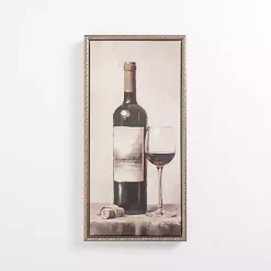 Kirklands Home Canvas Art|Red Wine Vintage Framed Canvas Art Print