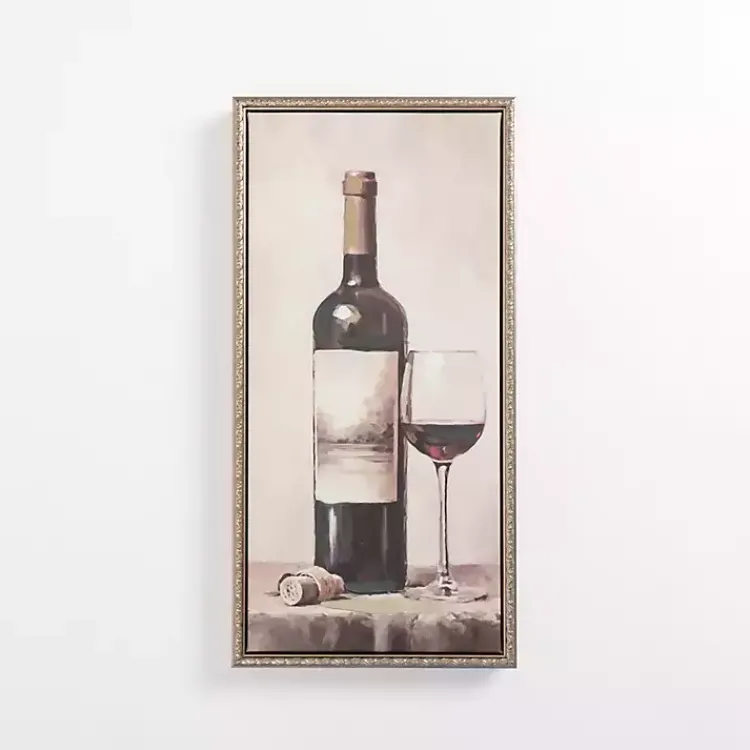 Kirklands Home Canvas Art|Red Wine Vintage Framed Canvas Art Print