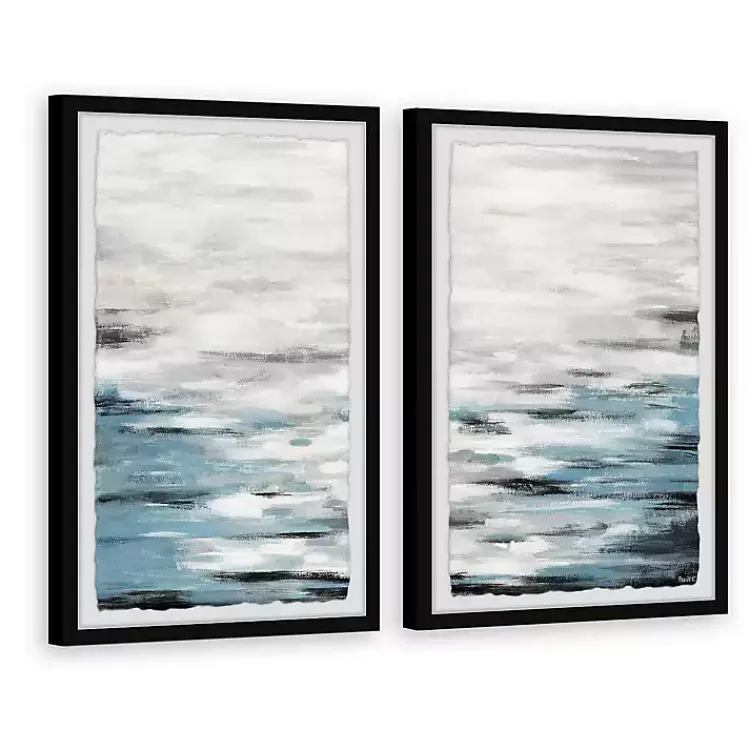 Kirklands Home Framed Art|Reflective Sea Framed Art Prints, Set of 2