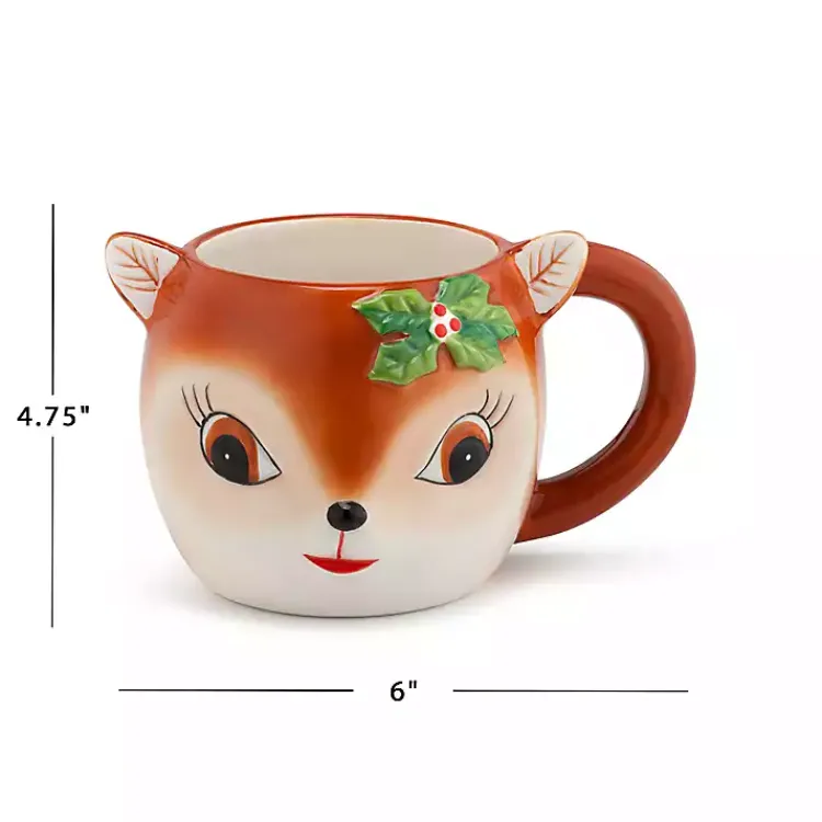 Kirklands Home Glassware & Drinkware|Reindeer Christmas Mug
