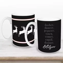 Outlet Reindeer Name Mugs, Set of 2 Christmas Dining & Entertaining