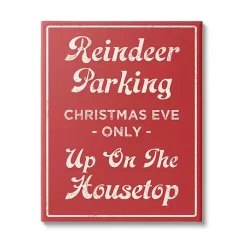 Best Reindeer Parking Canvas Wall Plaque Christmas Art & Wall Decor
