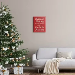 Best Reindeer Parking Canvas Wall Plaque Christmas Art & Wall Decor