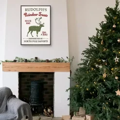 Discount Reindeer Treats Framed Canvas Print Christmas Art & Wall Decor