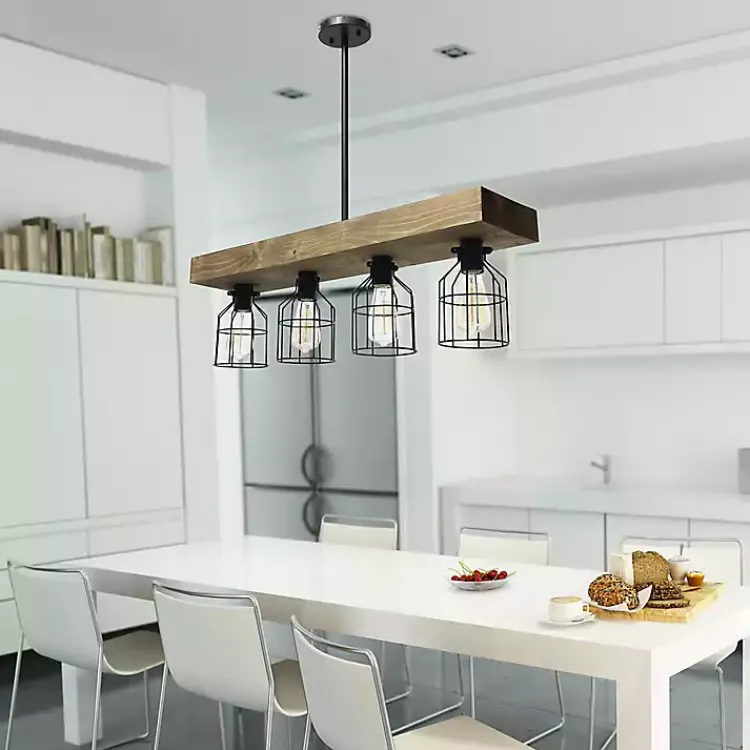 Kirklands Home Chandeliers & Pendant Lighting|Restored Wood 4-Light Pendant Light