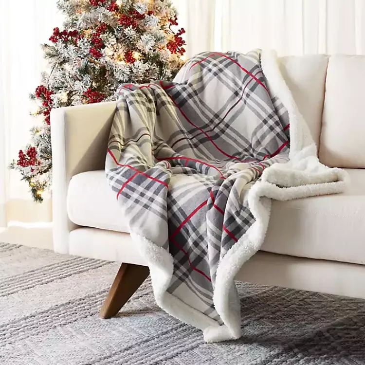 Online Ribbon Plaid Print Throw Blankets & Throws