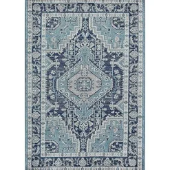 Kirklands Home Area Rugs|Rieda Midnight Blue Area Rug, 5x7