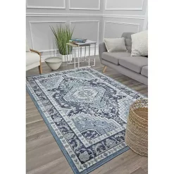 Kirklands Home Area Rugs|Rieda Midnight Blue Area Rug, 5x7