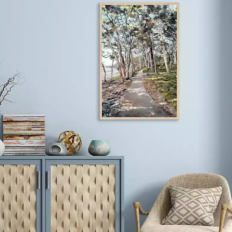 Kirklands Home Canvas Art|River Path Framed Canvas Art Print Multi