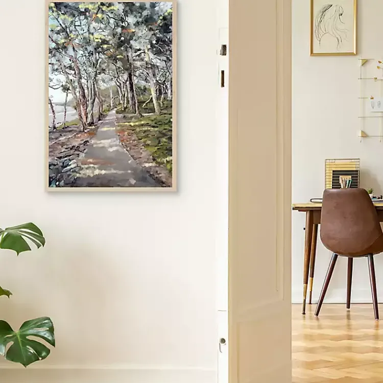 Kirklands Home Canvas Art|River Path Framed Canvas Art Print Multi