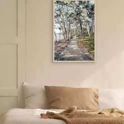 Kirklands Home Canvas Art|River Path Framed Canvas Art Print Multi