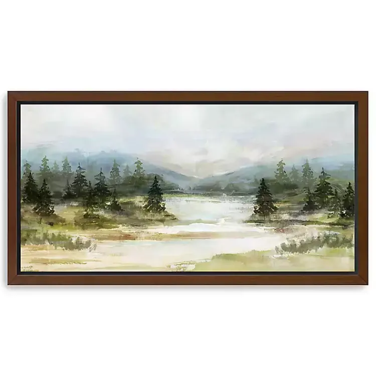 Kirklands Home Framed Art|River View Framed Canvas Art Print