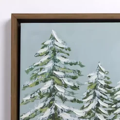 Hot River Winter Scene Framed Canvas Art Print Christmas Art & Wall Decor