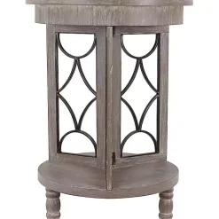 Kirklands Home Accent & End Tables|Roberta Wood Decorative Metal Accent Table Gray