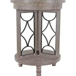 Kirklands Home Accent & End Tables|Roberta Wood Decorative Metal Accent Table Gray