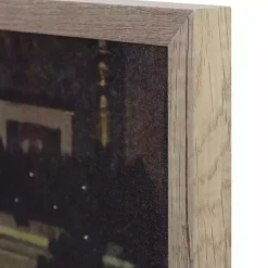 New Rockwell Boy Waiting by Fireplace LED Canvas Print Christmas Art & Wall Decor