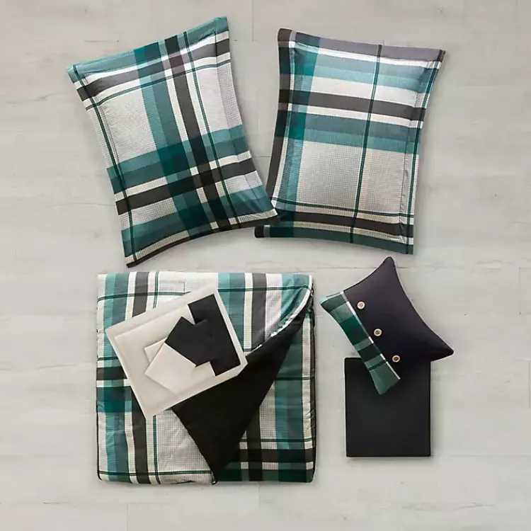 Kirklands Home Comforters|Roger Plaid 9-pc. Queen Comforter Set