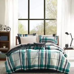 Kirklands Home Comforters|Roger Plaid 7-pc. Twin XL Comforter Set