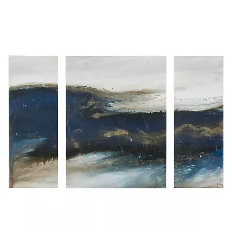Kirklands Home Canvas Art|Rolling Waves Blur Canvas Art Prints, Set of 3