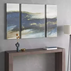 Kirklands Home Canvas Art|Rolling Waves Blur Canvas Art Prints, Set of 3