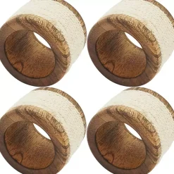Kirklands Home Table Linens|Rope Wrapped 4-pc. Napkin Ring Set