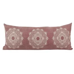 Hot Rose Bohemian Medallion Lumbar Pillow Pillows