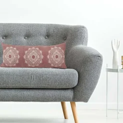 Hot Rose Bohemian Medallion Lumbar Pillow Pillows