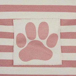 Rose Striped Paw Large Rectangular Pet Bin Baskets & Boxes