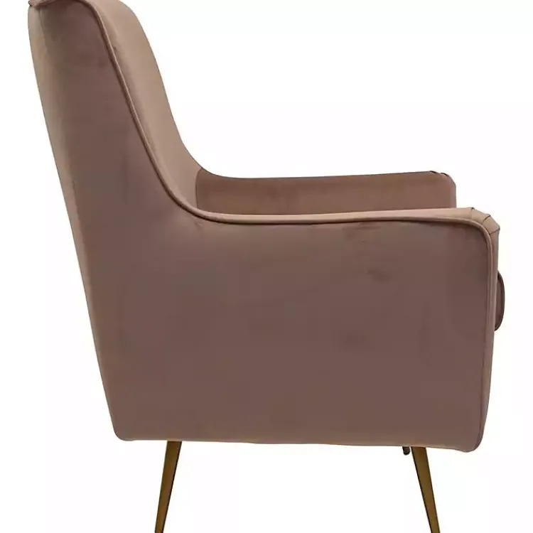 Kirklands Home Accent Chairs|Rose Velvet Lana Accent Chair Pink