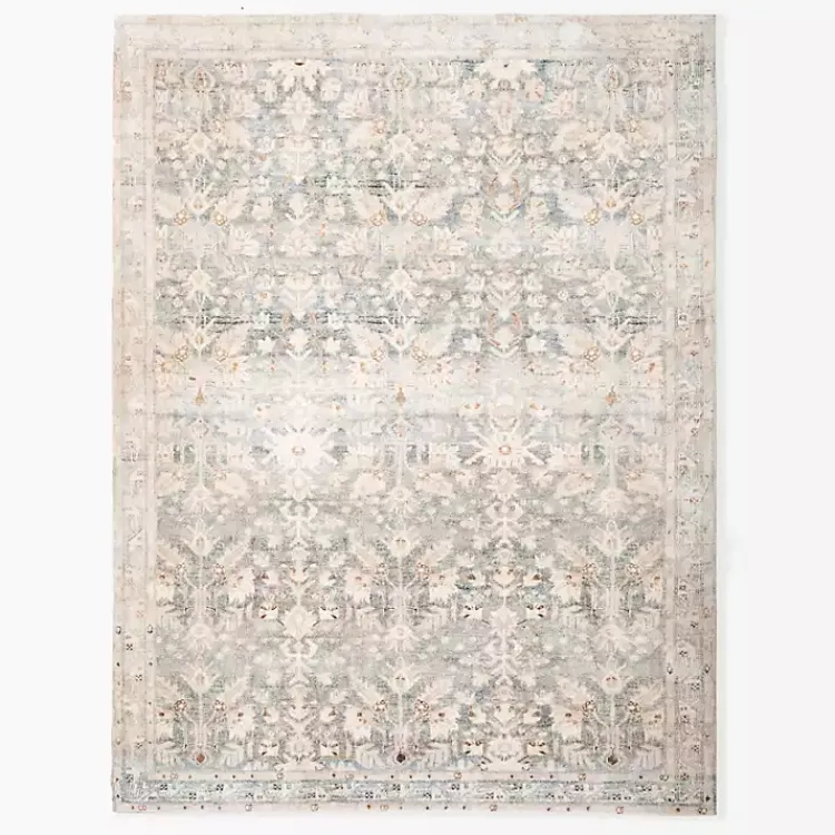Kirklands Home Area Rugs|Rosette Denim Area Rug, 7x9