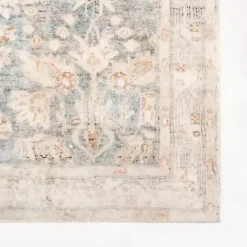 Kirklands Home Area Rugs|Rosette Denim Area Rug, 7x9