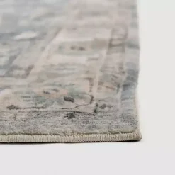 Kirklands Home Area Rugs|Rosette Dusty Aqua Area Rug, 5x7